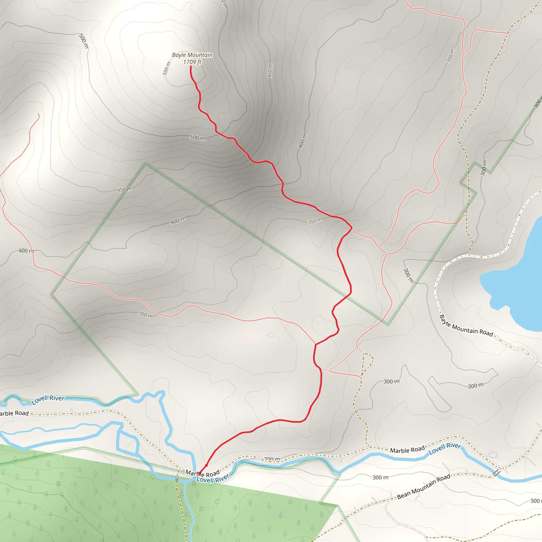 Bayle Mountain Trail mobile static map
