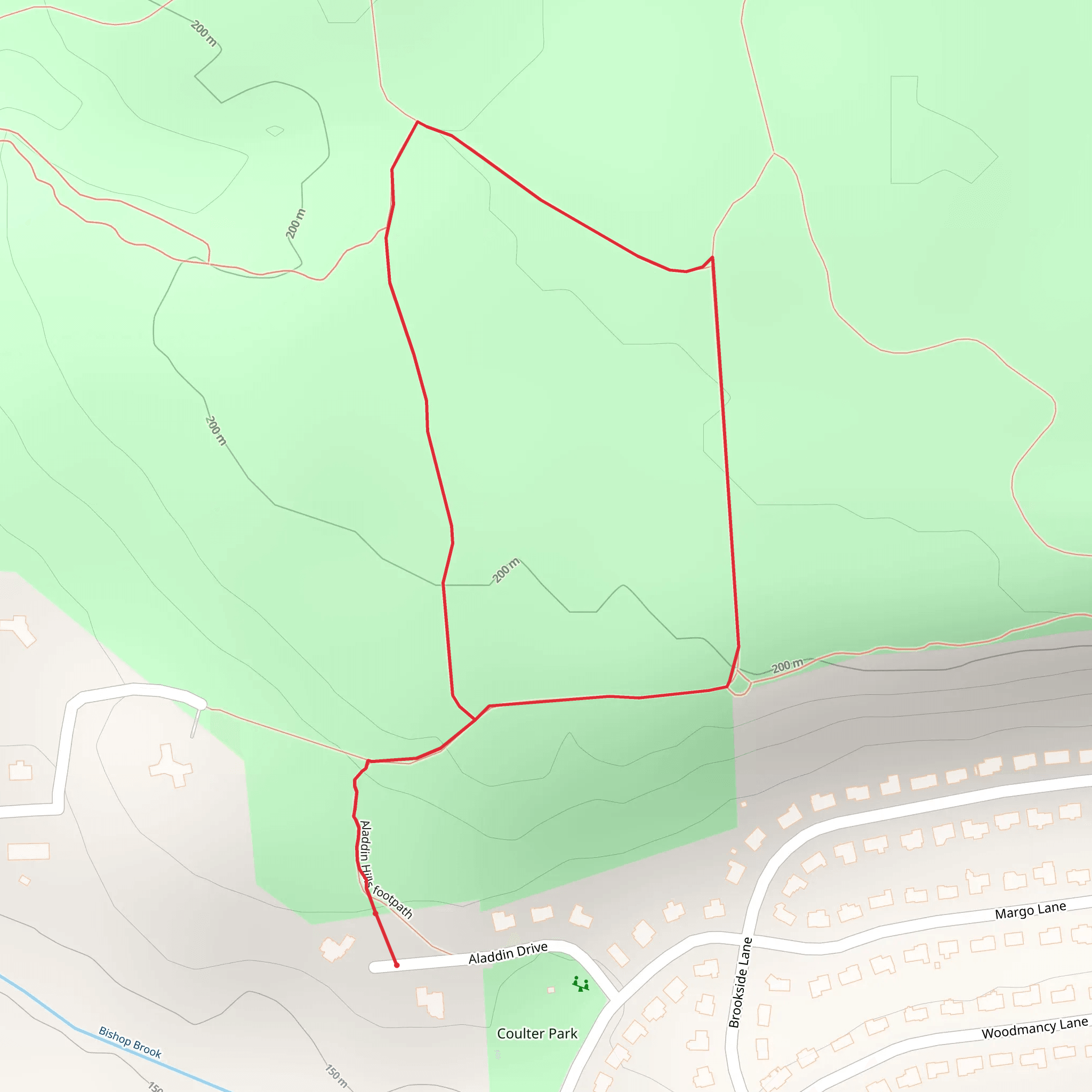 Aladdin Drive North Loop Trail mobile static map