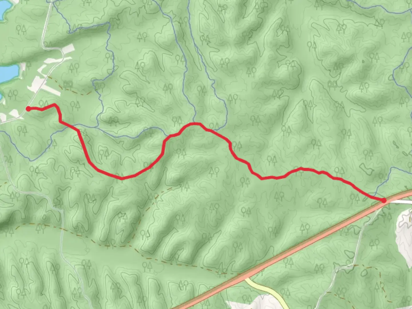 An image depicting the trail Artillery Trail and its surrounding area.