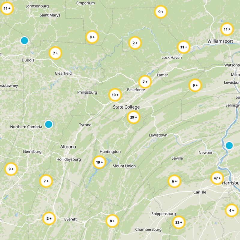 Huntingdon County Static Map