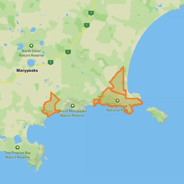 Waychinicup National Park mobile static map