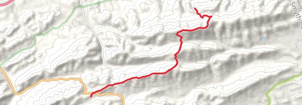 Appalachian Trail Section Hike - Bland to Damascus stage 6 Map