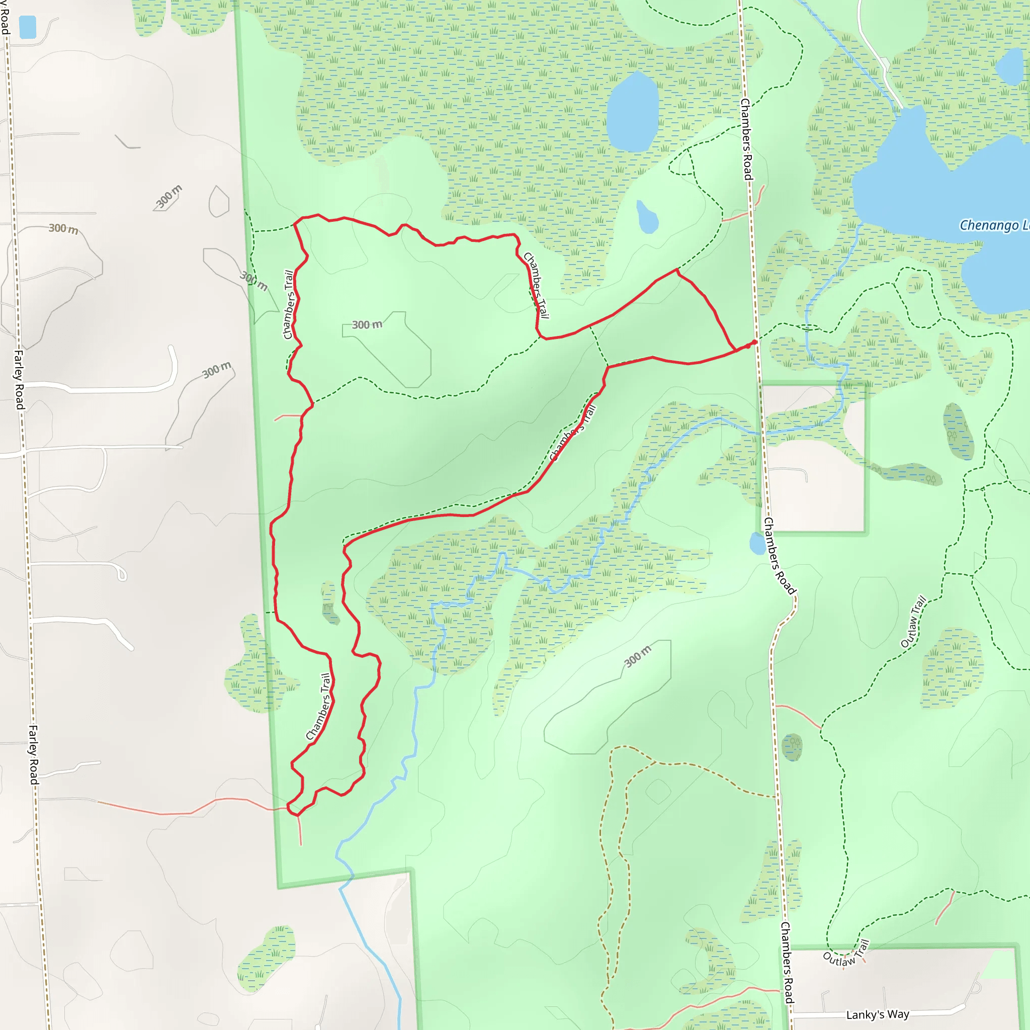 Chambers Loop Trail mobile static map