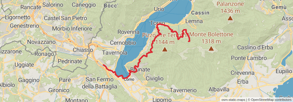 Sentiero Italia - Alps Section stage 99 Map