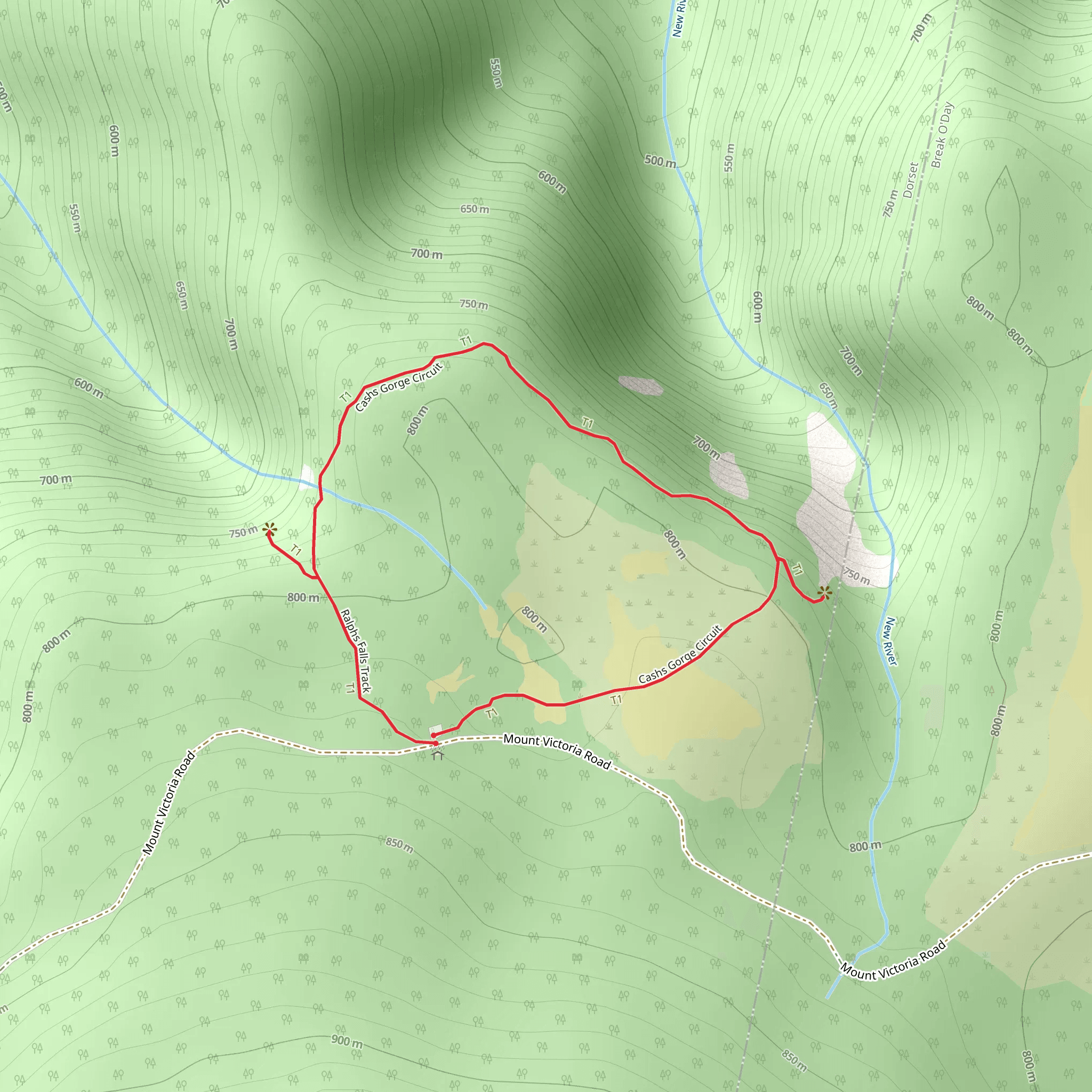 Ralphs Falls Walk mobile static map