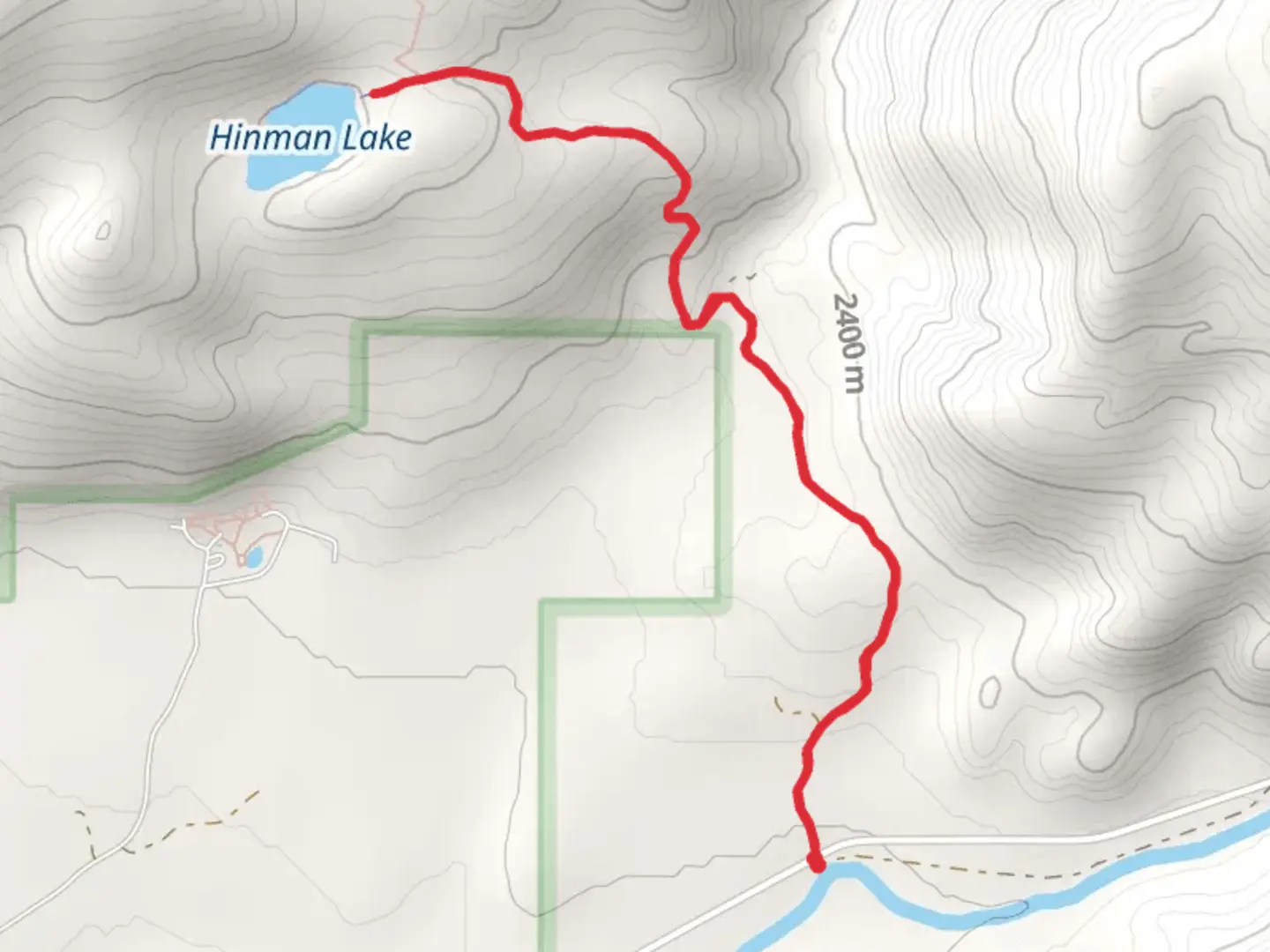 An image depicting the trail Hinman Lake Out and Back and its surrounding area.