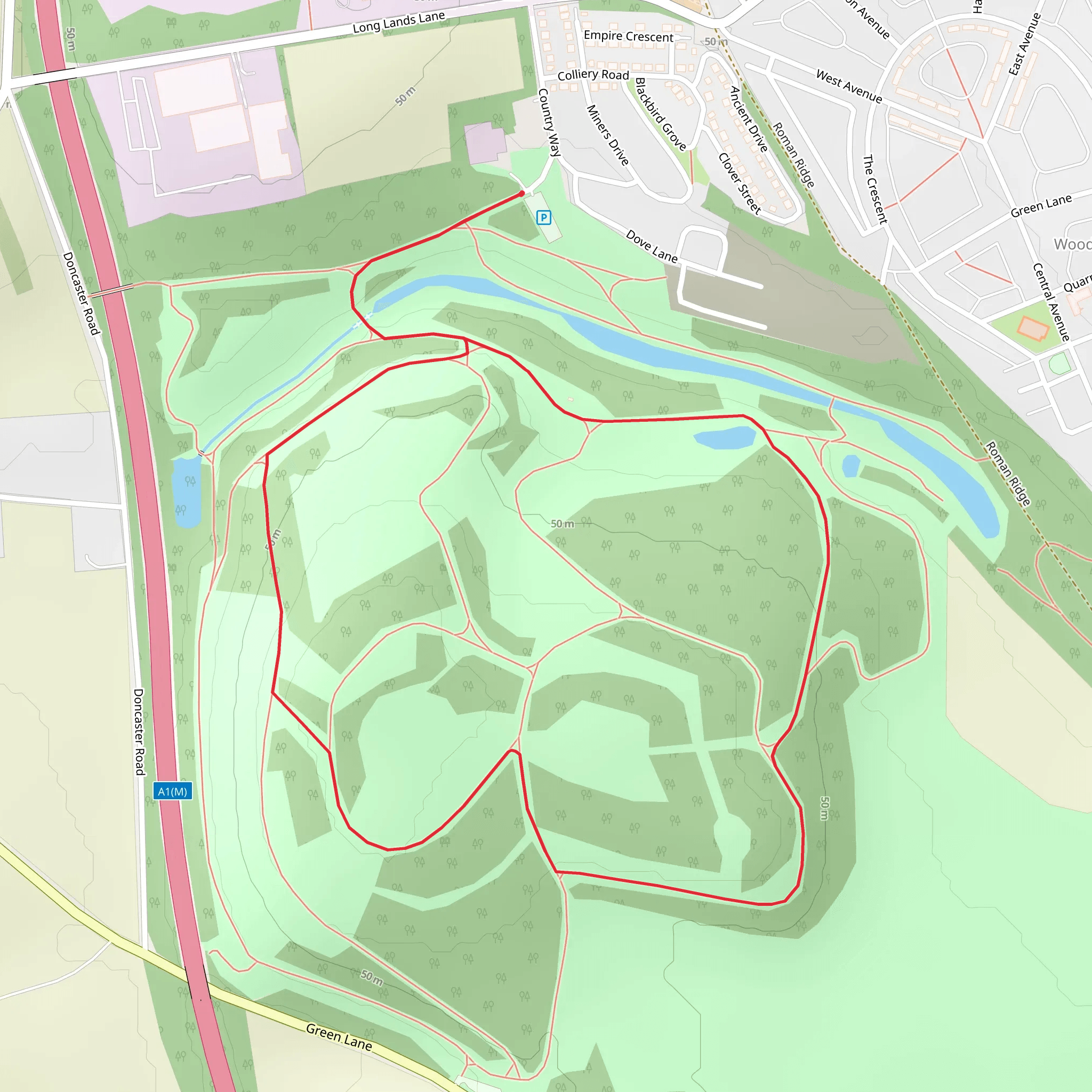 Brodsworth Community Loop mobile static map