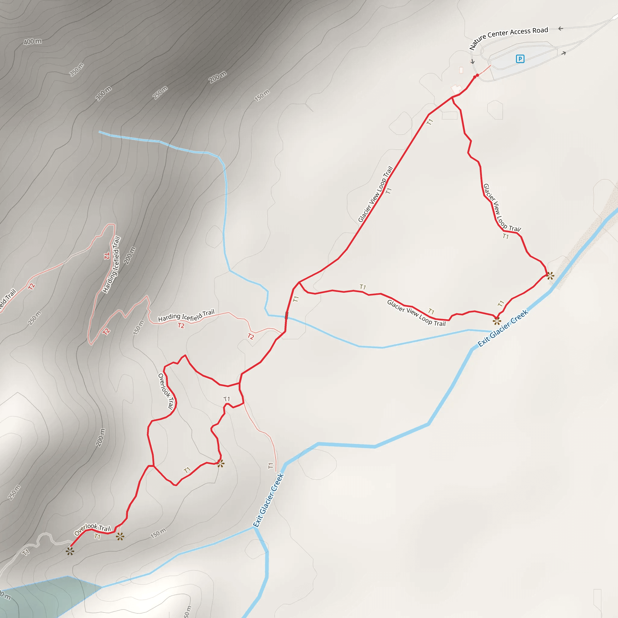 Exit Glacier Paved Path Trail mobile static map