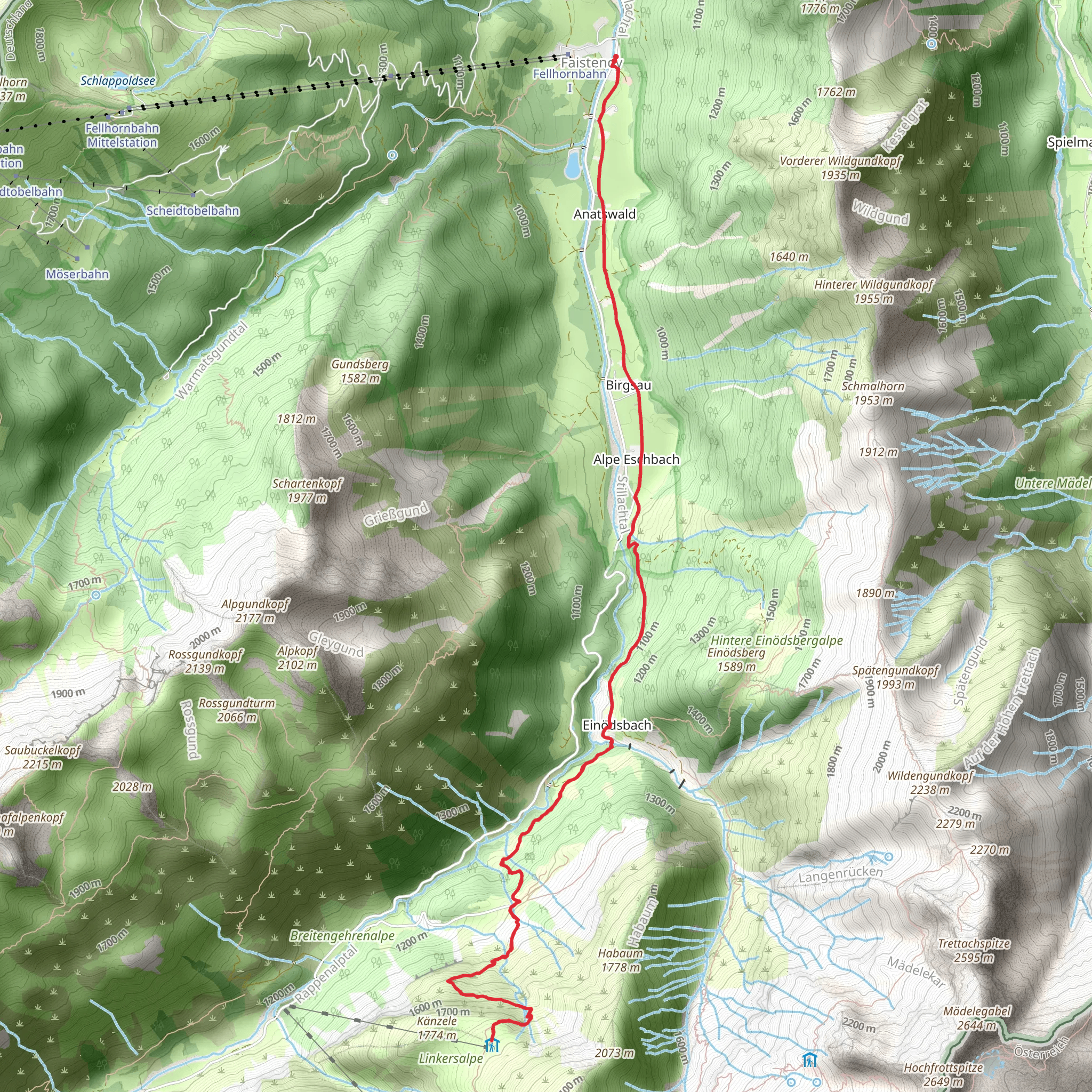 Enzianhutte Walk mobile static map