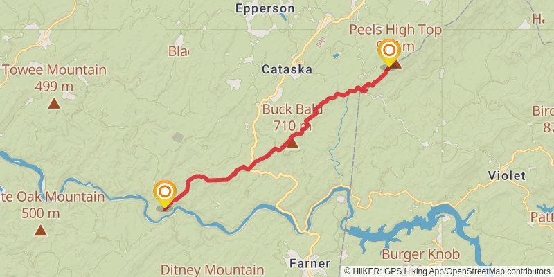 Benton Mackaye Trail stage 14 Map