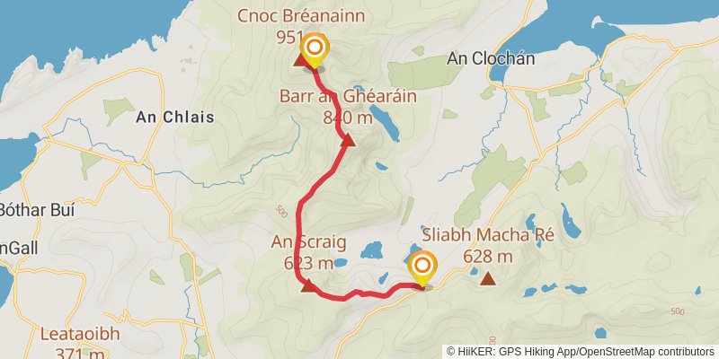 Connor Pass to Cnoc Bréanainn Walk stage 2 Map
