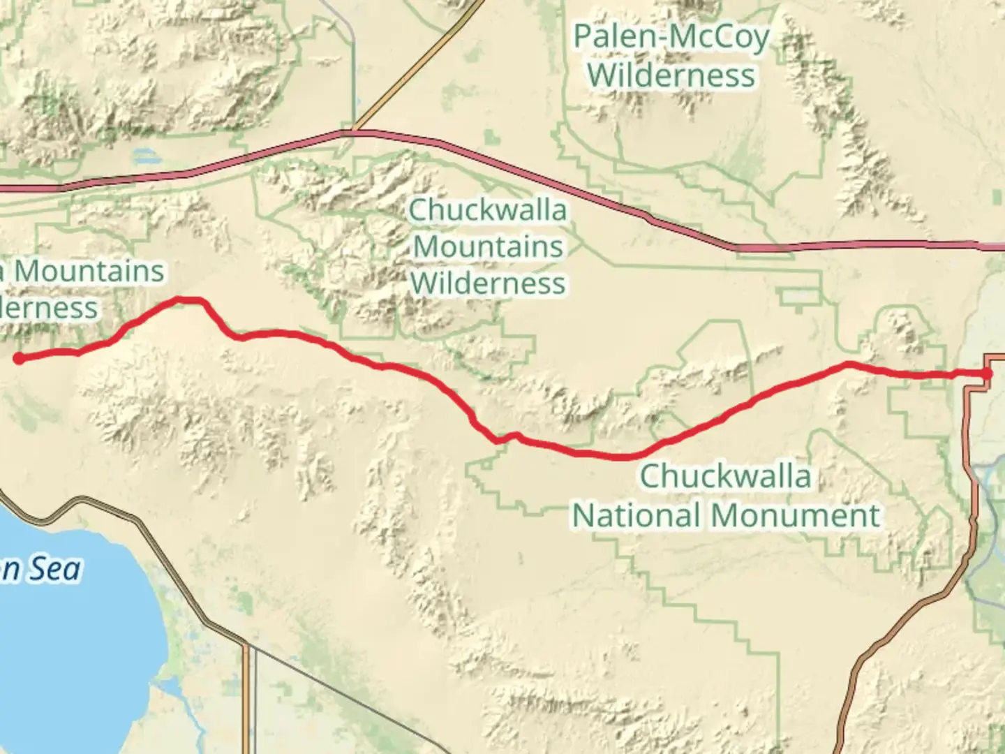 An image depicting the trail Bradshaw Trail and its surrounding area.