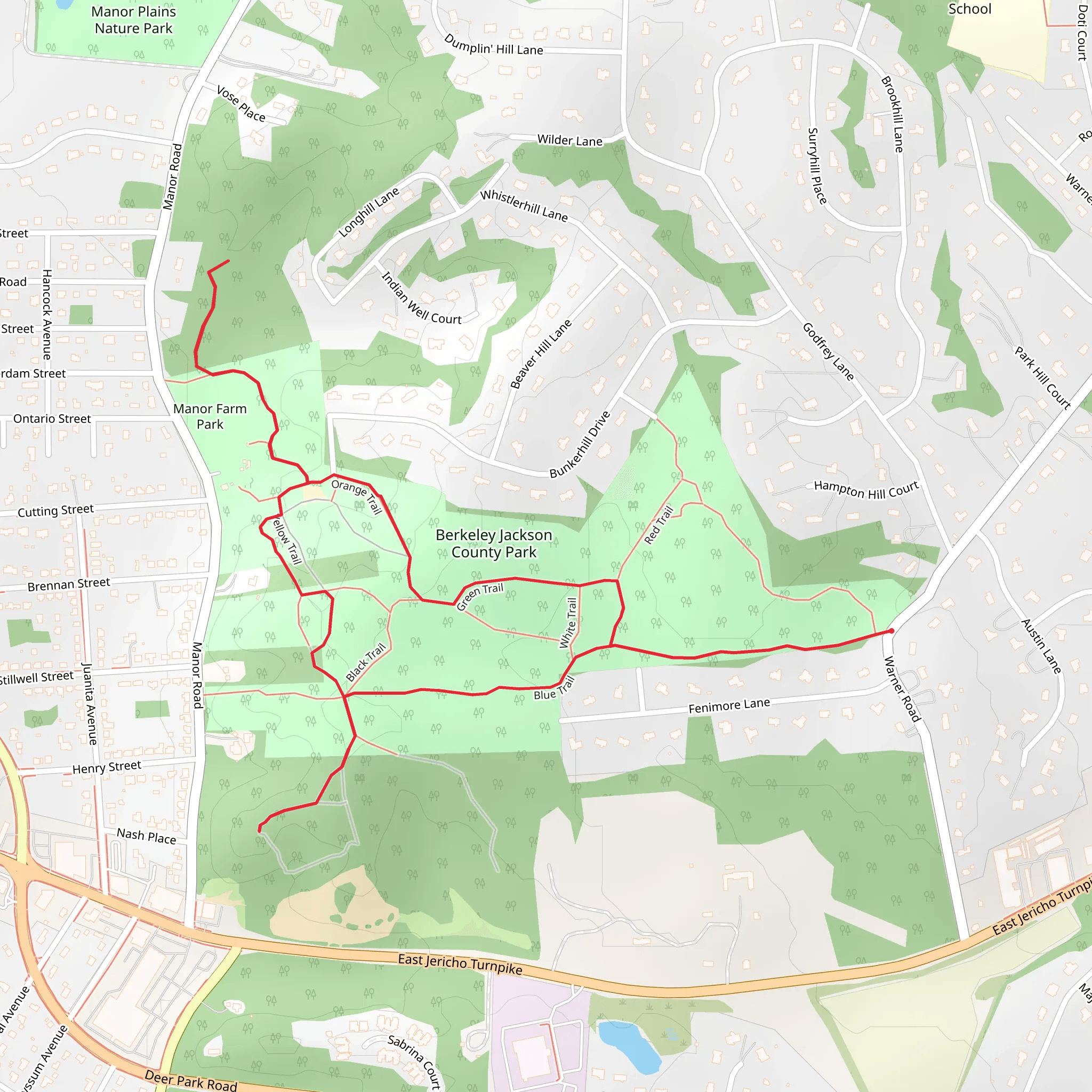 Manor Park Farm Loop via Warner Road mobile static map