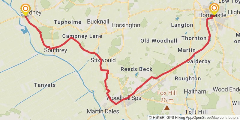 Viking Way stage 5 Map