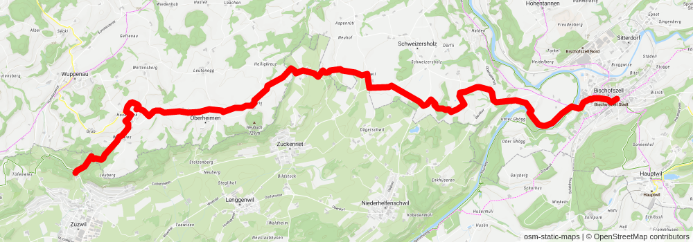 Thurgauer Panoramaweg stage 2 Map