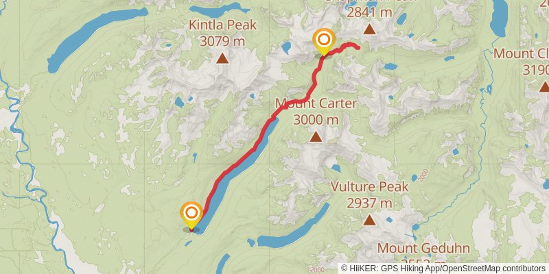 Bowman Lake Trail stage 3 Map