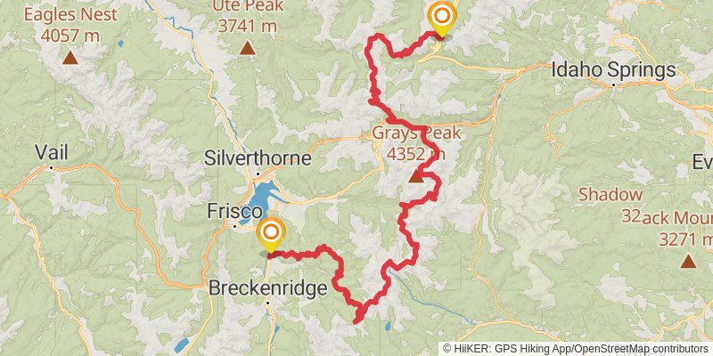 Continental Divide Trail stage 17 Map
