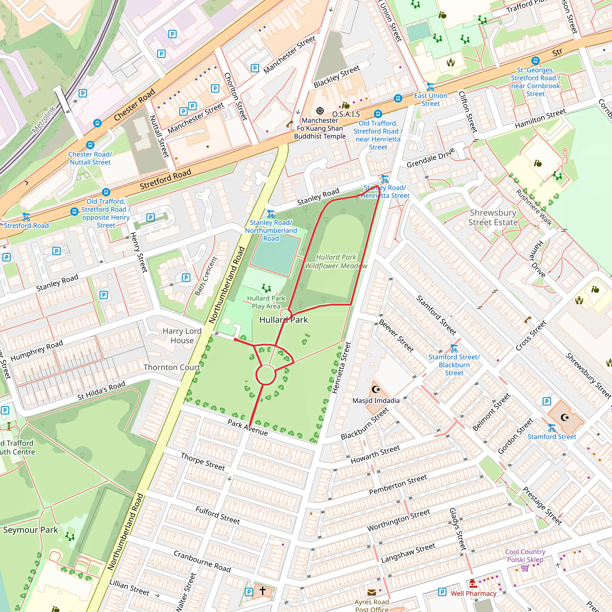 Hullard Park Loop mobile static map