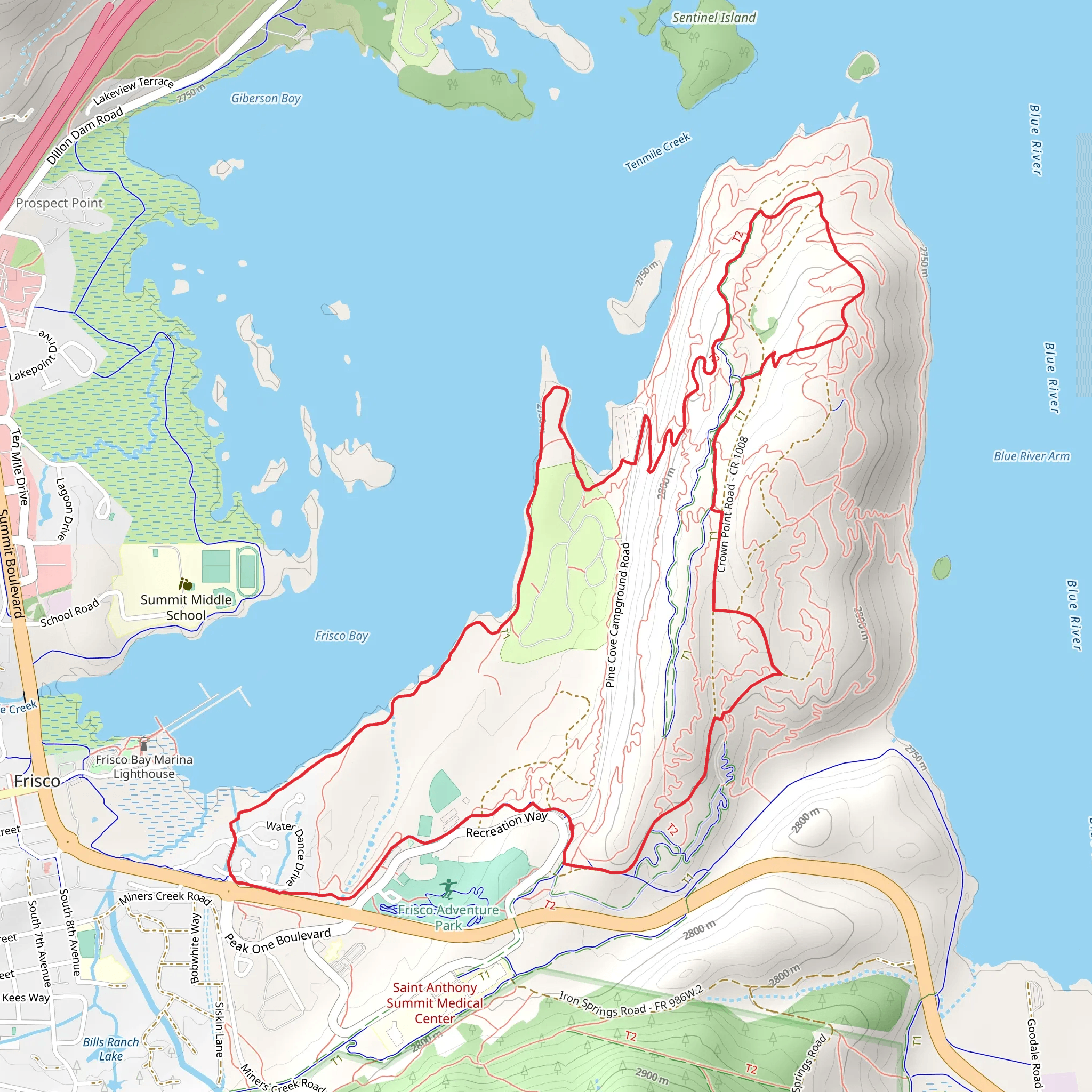 Lakeshore Perimeter Trail and Jody's Loop mobile static map
