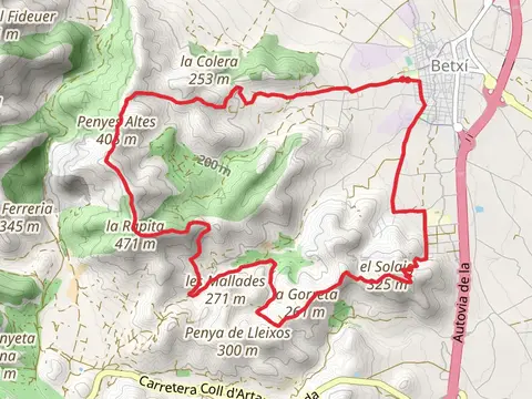 Betxi - La Mina - Penyes Altes - Solaig - Betxi PR CV 428