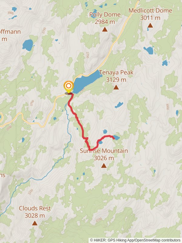 Sunrise Lakes Trail mobile static map