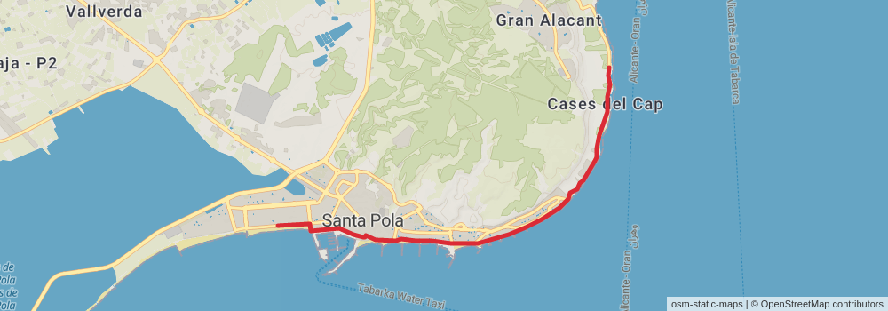 GR 232 Volta al terme de Santa Pola stage 3 Map