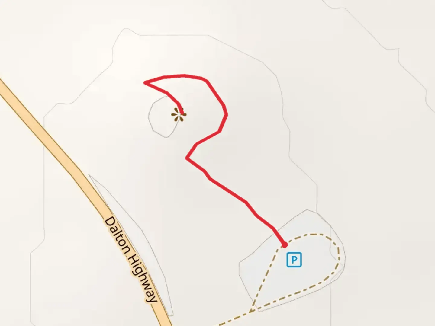 An image depicting the trail Dalton Highway and its surrounding area.