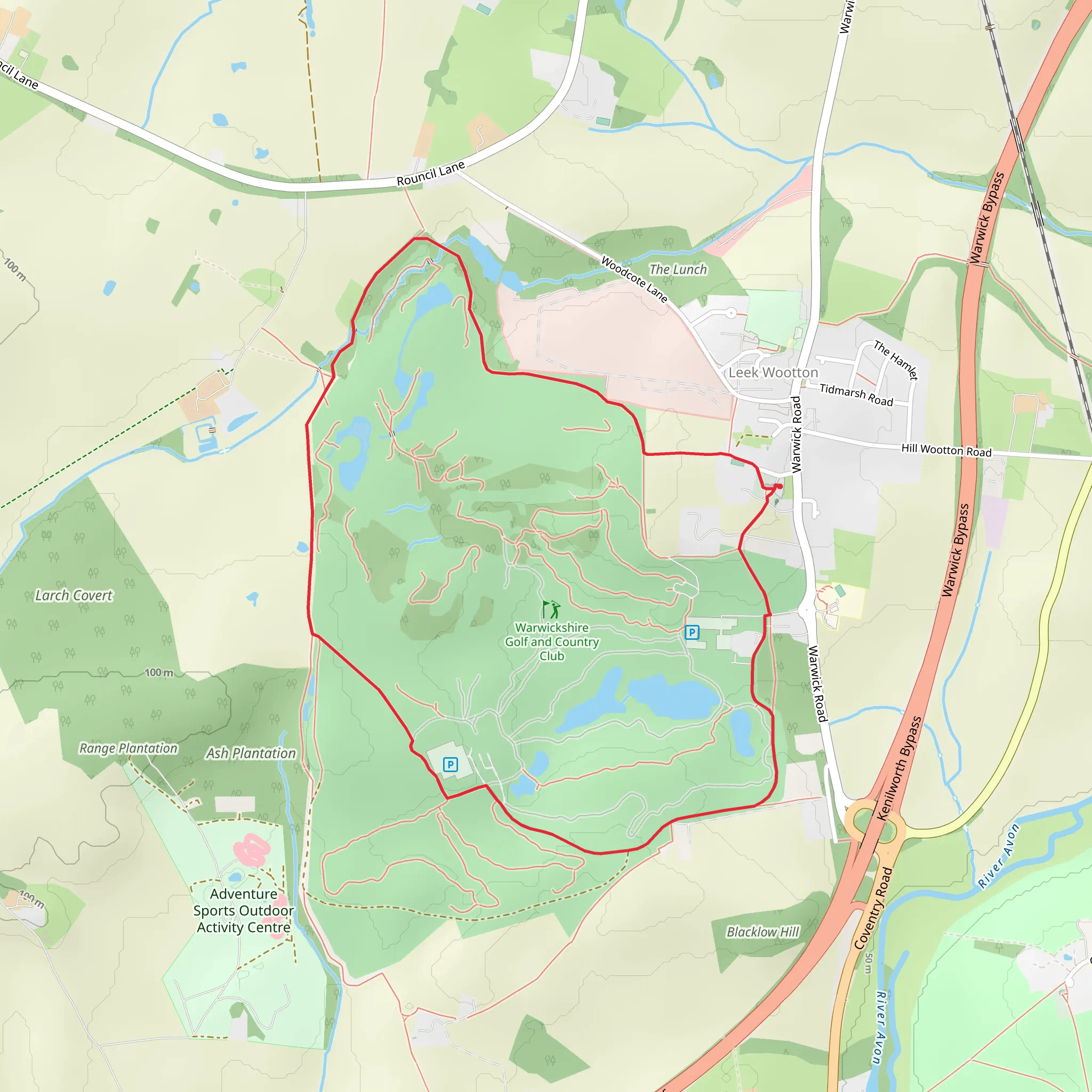 Warwickshire Golf and Country Club Loop mobile static map