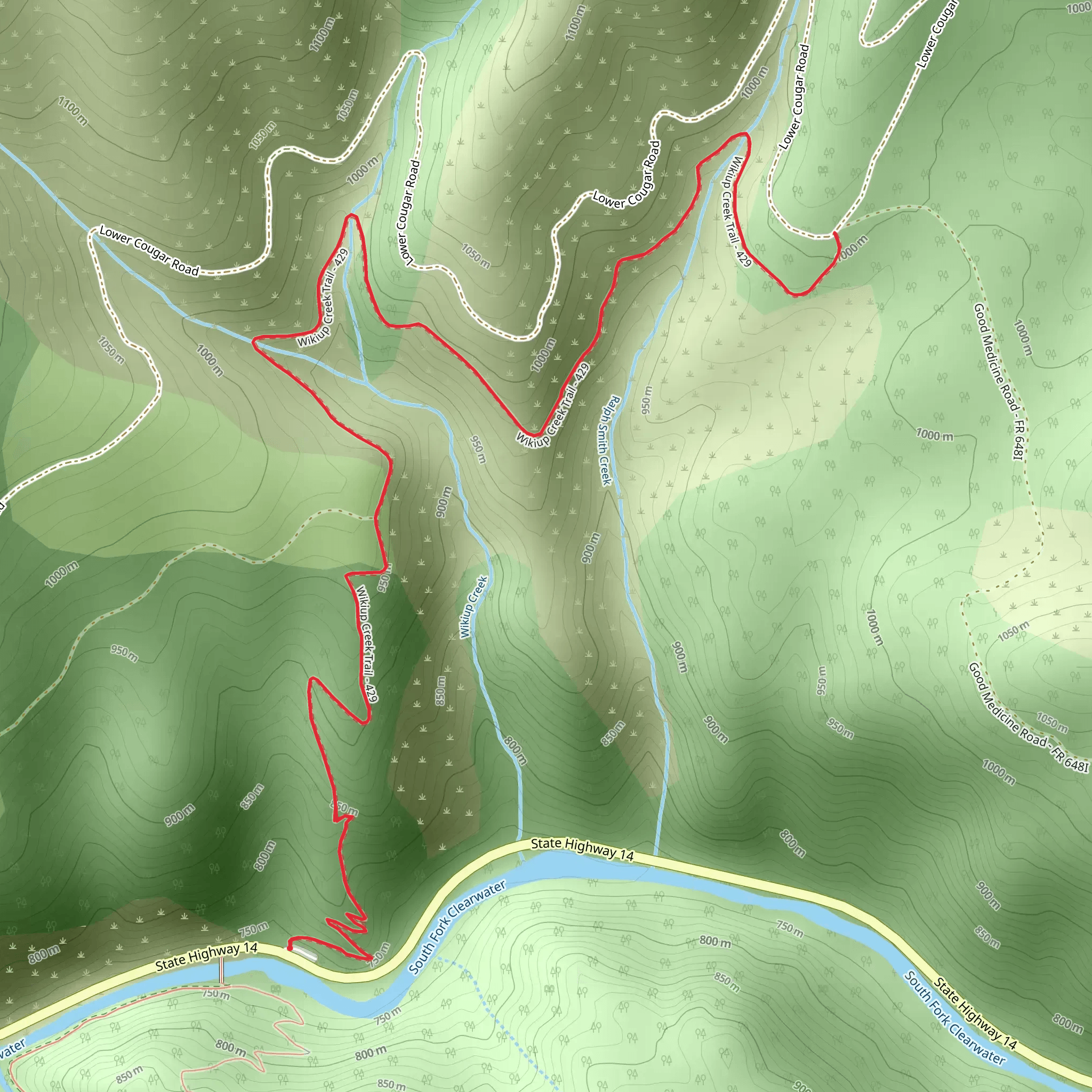 Wikiup Creek Trail mobile static map