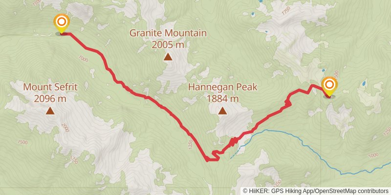 Northern North Cascades Loop stage 4 Map
