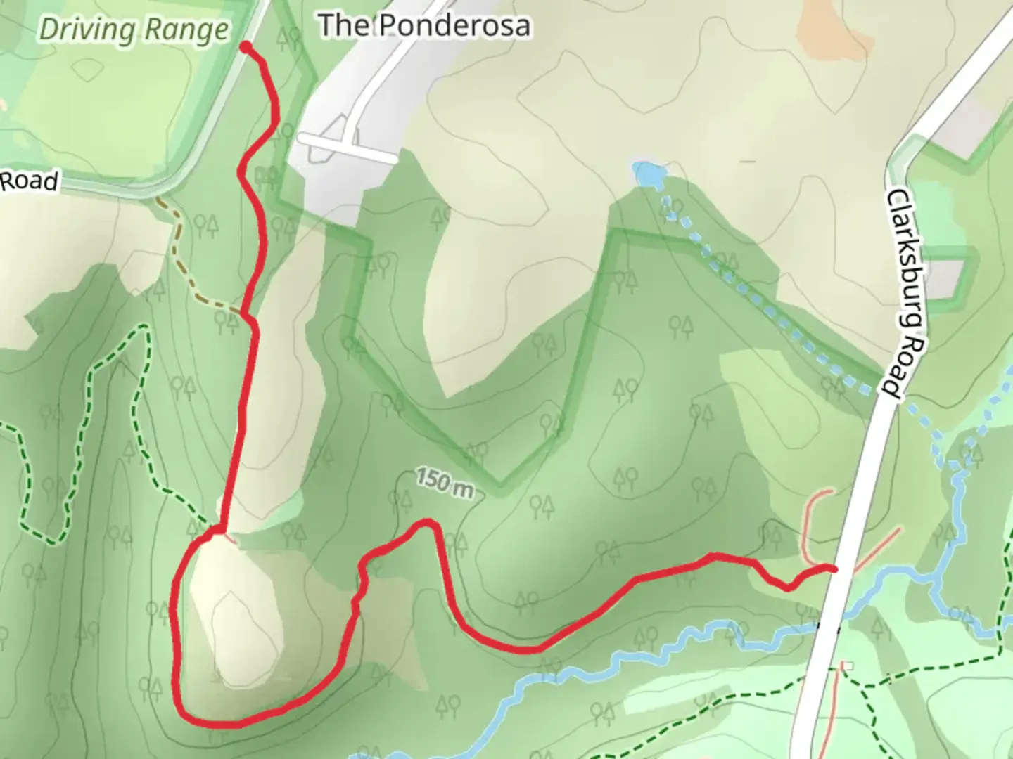 An image depicting the trail Tobacco Barn Trail and its surrounding area.