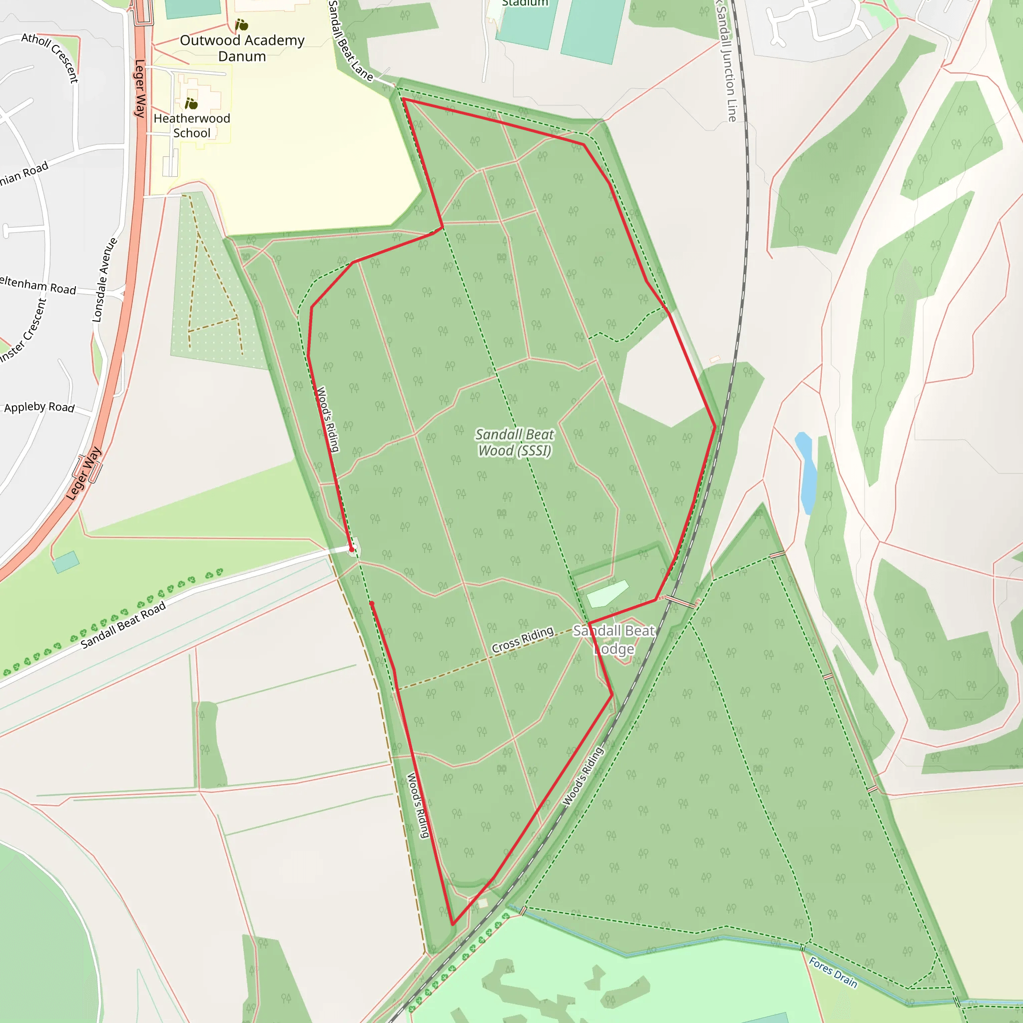 Sandal Beat Wood Loop mobile static map