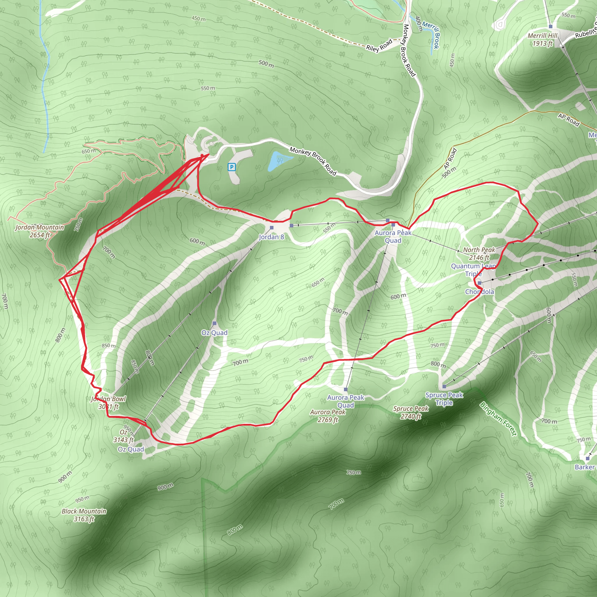 Merrill Brook Loop mobile static map