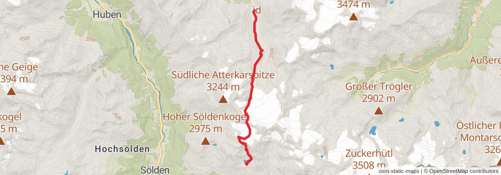 Ötztal Trek stage 5 Map