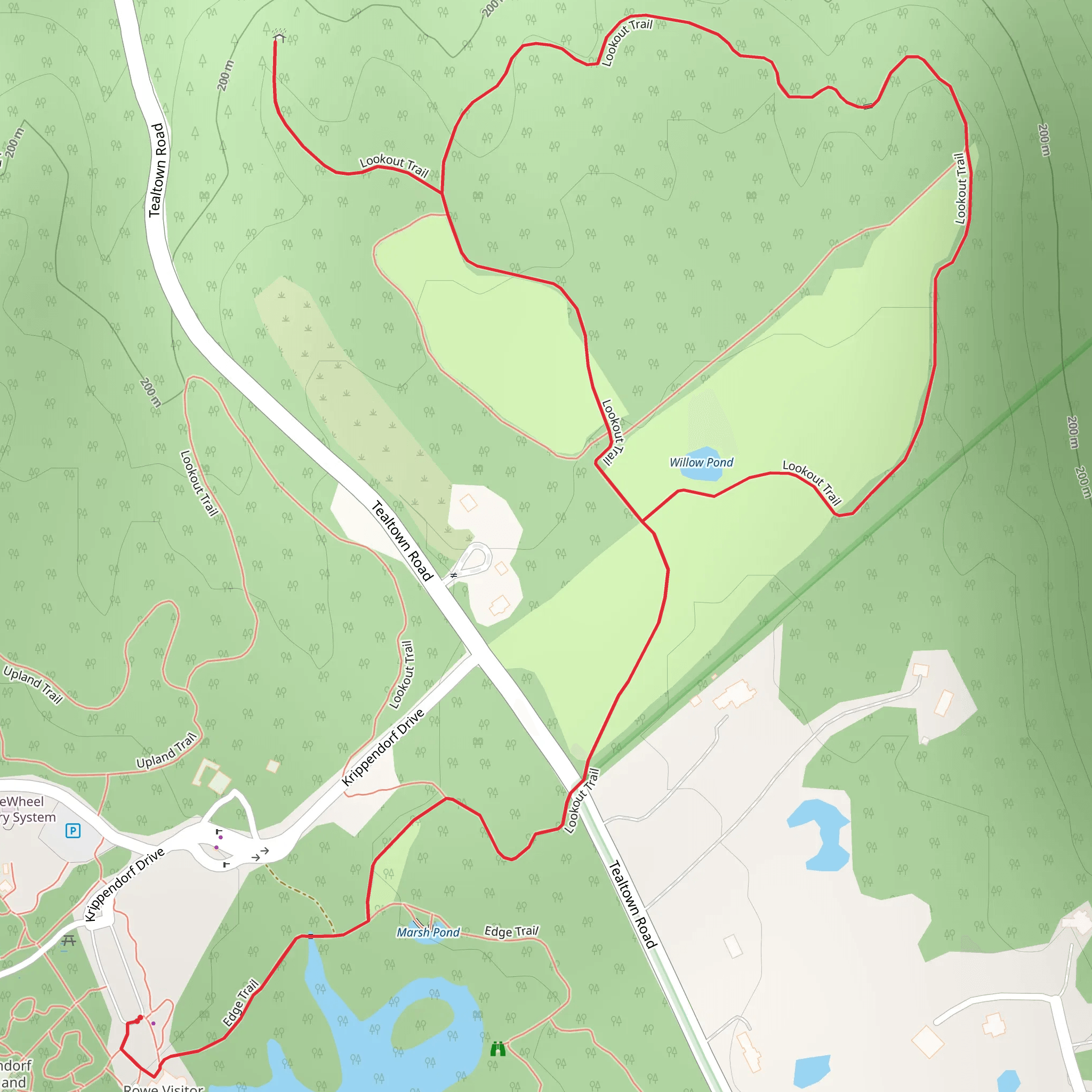 Willow Pond - Lookout Trail mobile static map