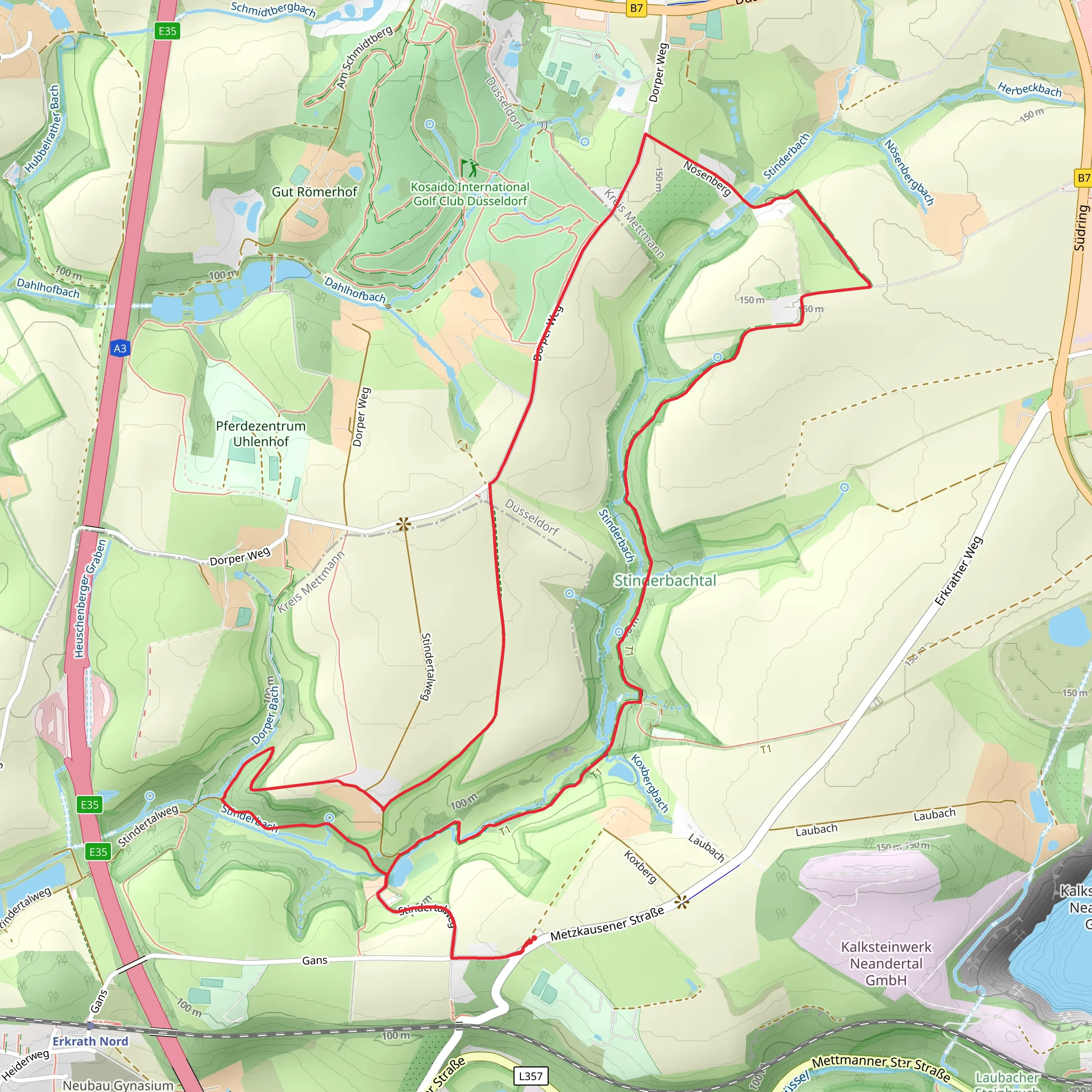 Stinderbachtal Loop mobile static map