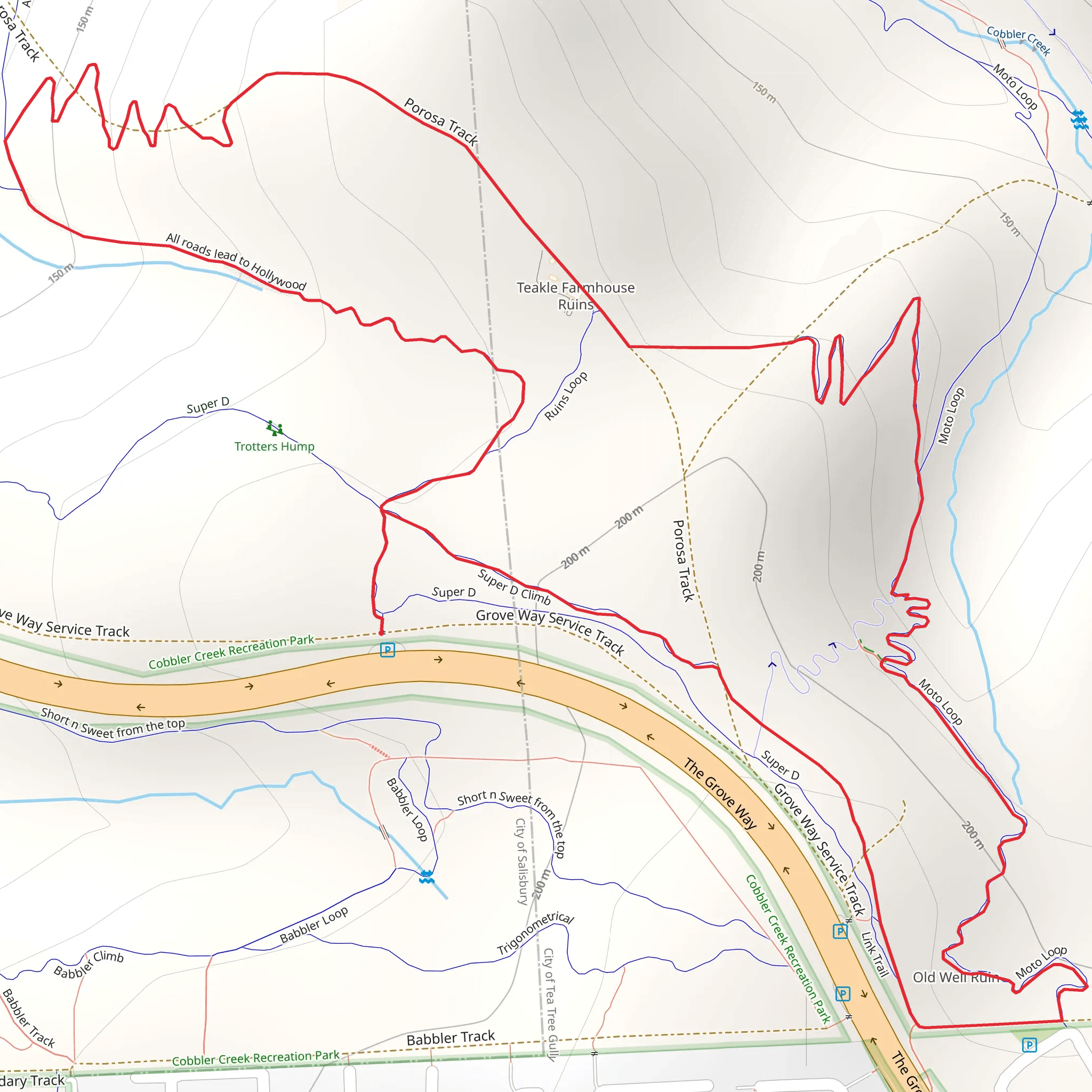 Valley Circuit - Cobbler Creek mobile static map