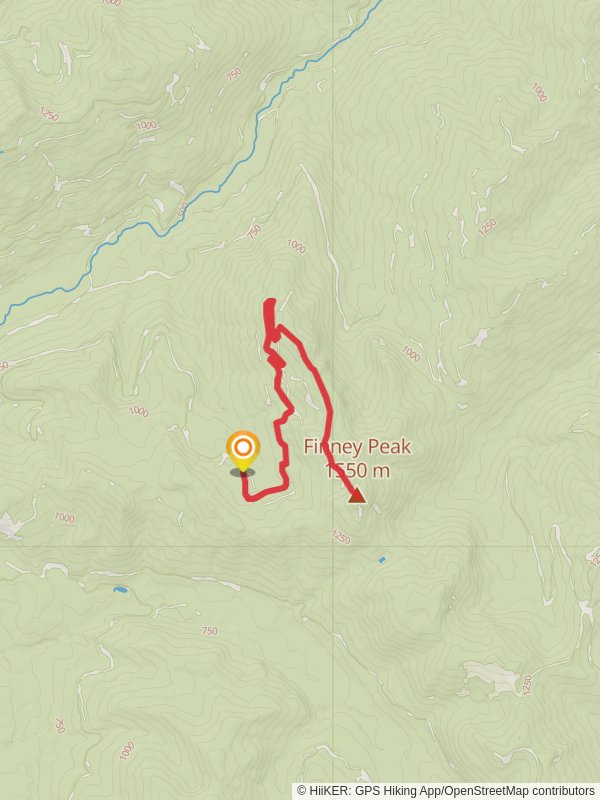 Finney Peak Trail mobile static map