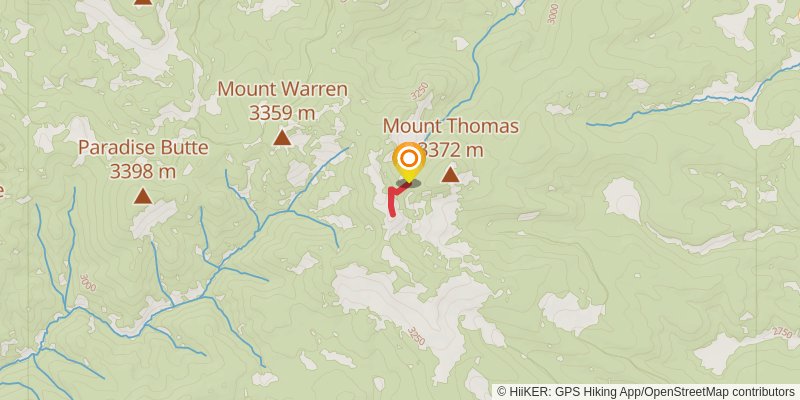 West and East Baldy Horseshoe Trail spur 1 Map
