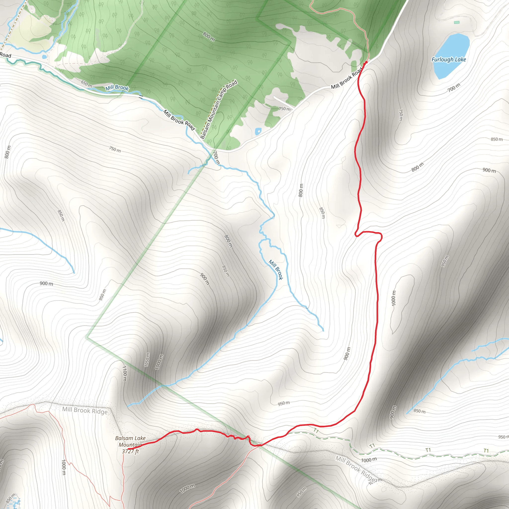 Balsam Lake Mountain mobile static map
