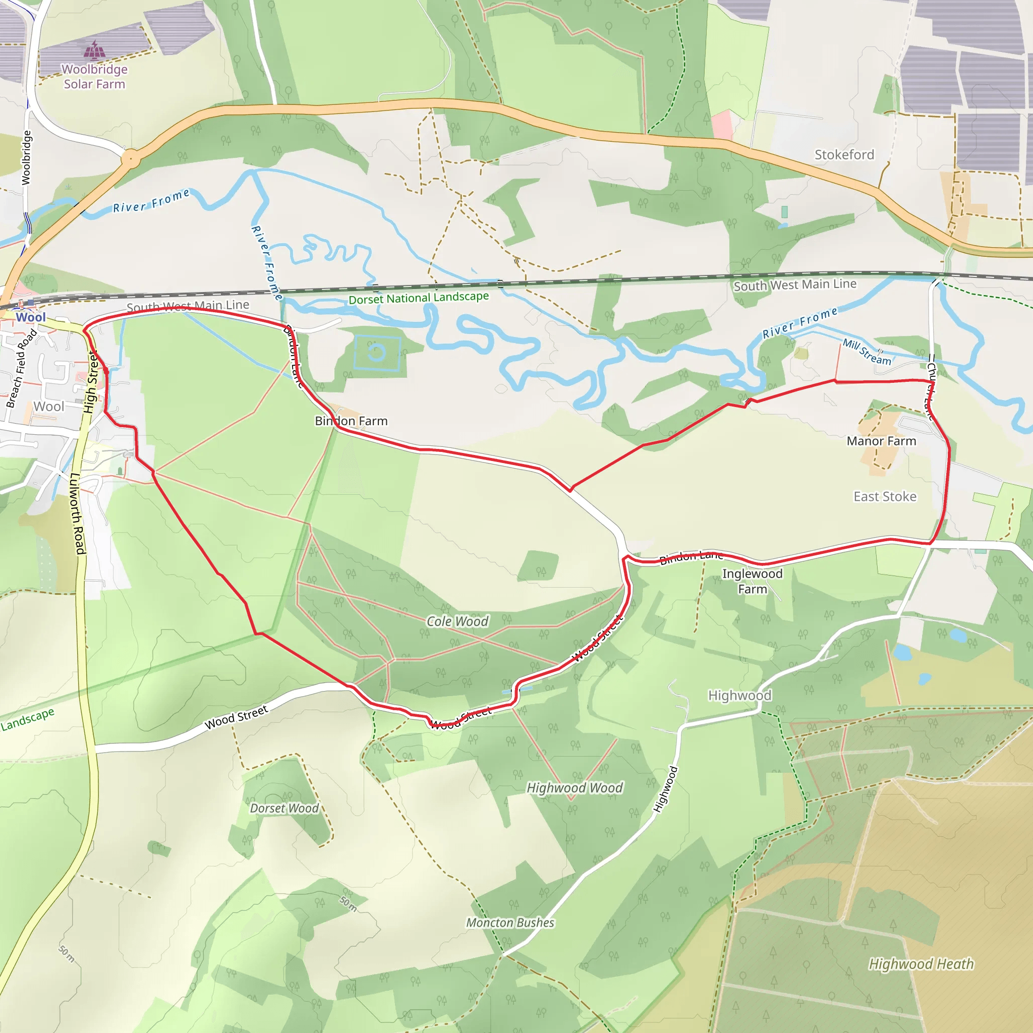Cole Wood Loop mobile static map