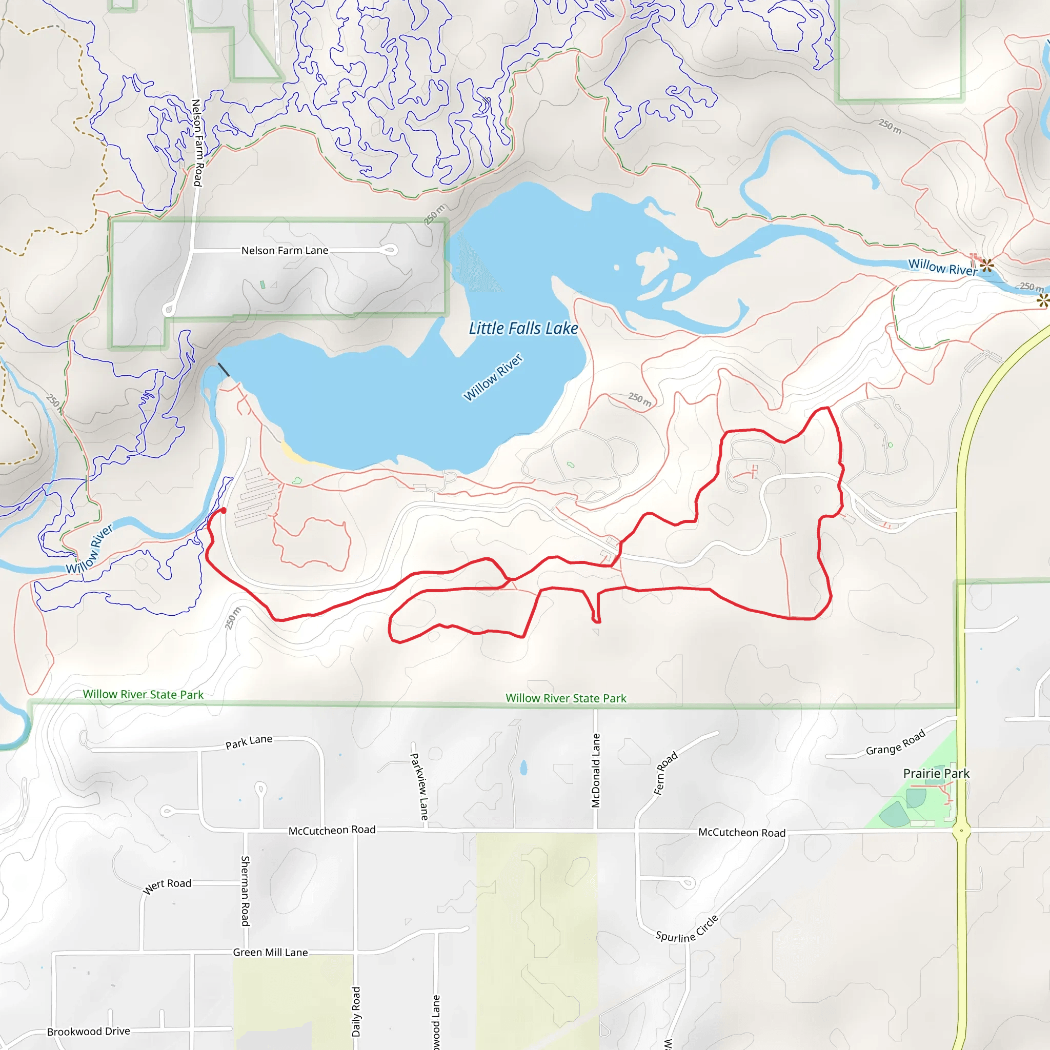 Oak Ridge Trail and White Trail mobile static map