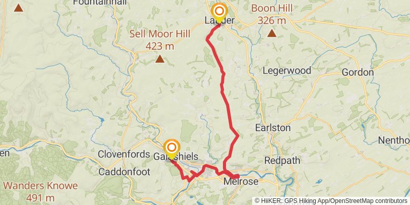 Sir Walter Scott Way stage 5 Map