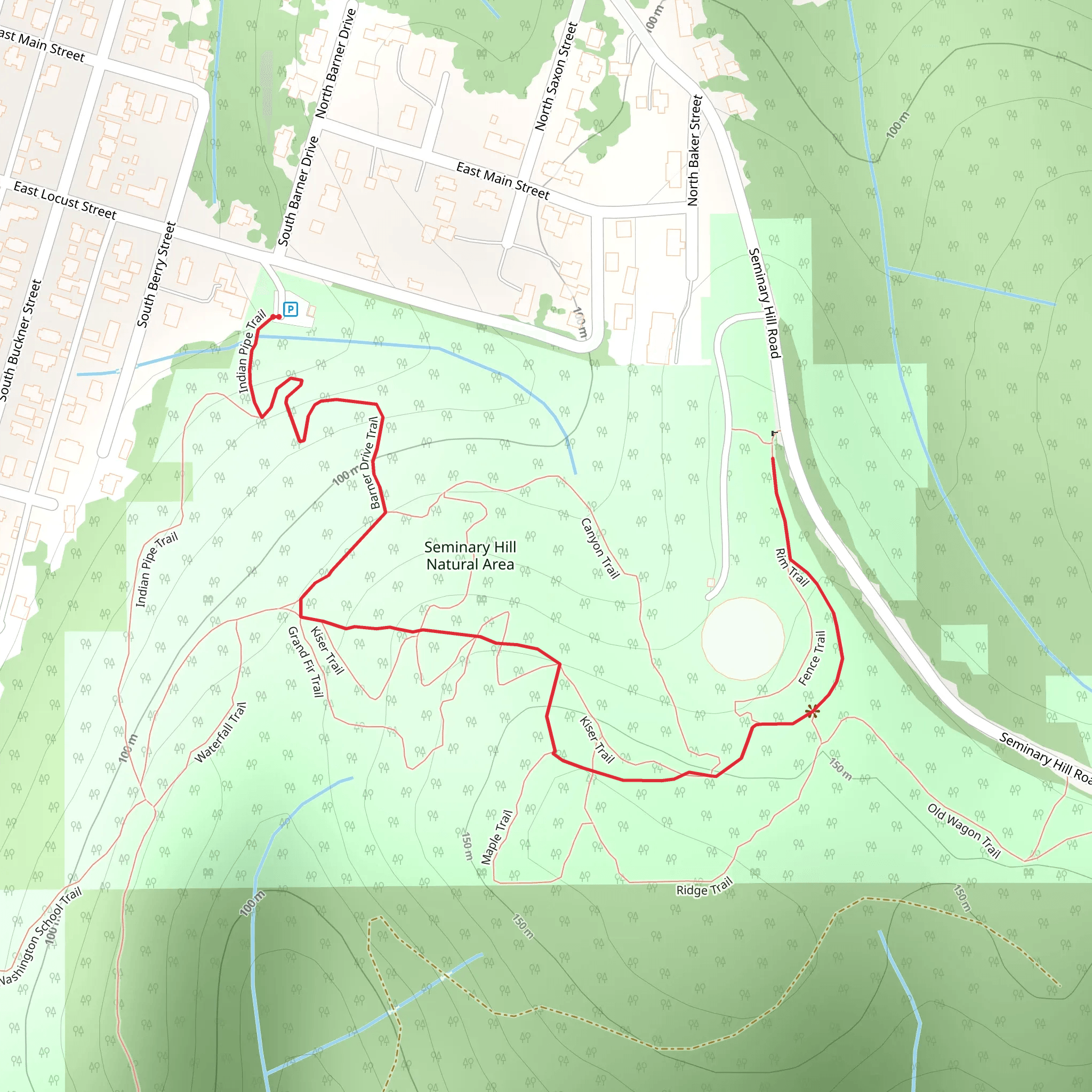 Kiser Trail mobile static map