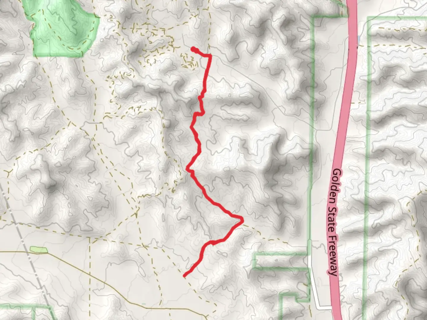 An image depicting the trail Pronghorn Trail and its surrounding area.