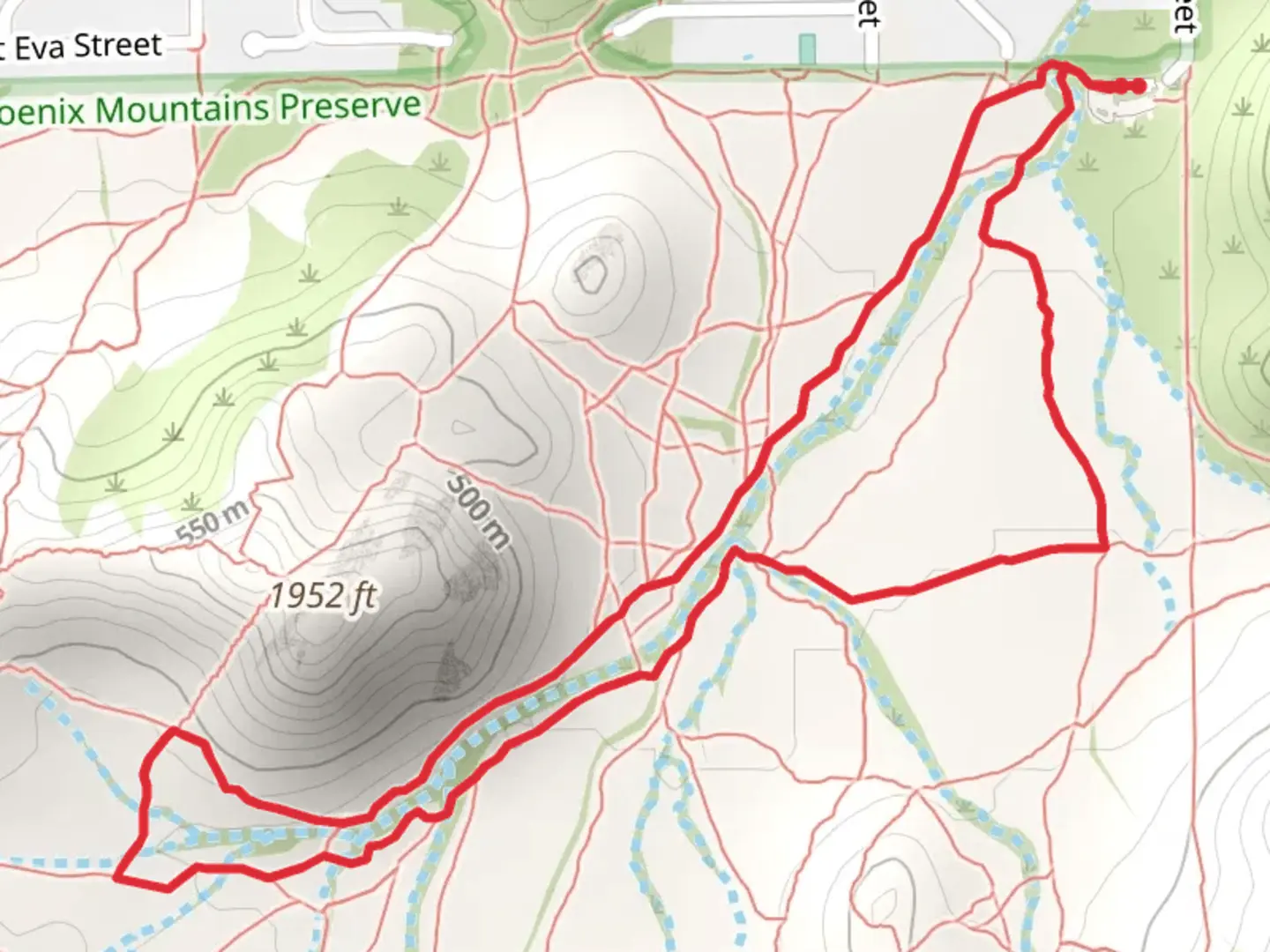 An image depicting the trail Tatum Wash and Charles M Christiansen Trail and its surrounding area.
