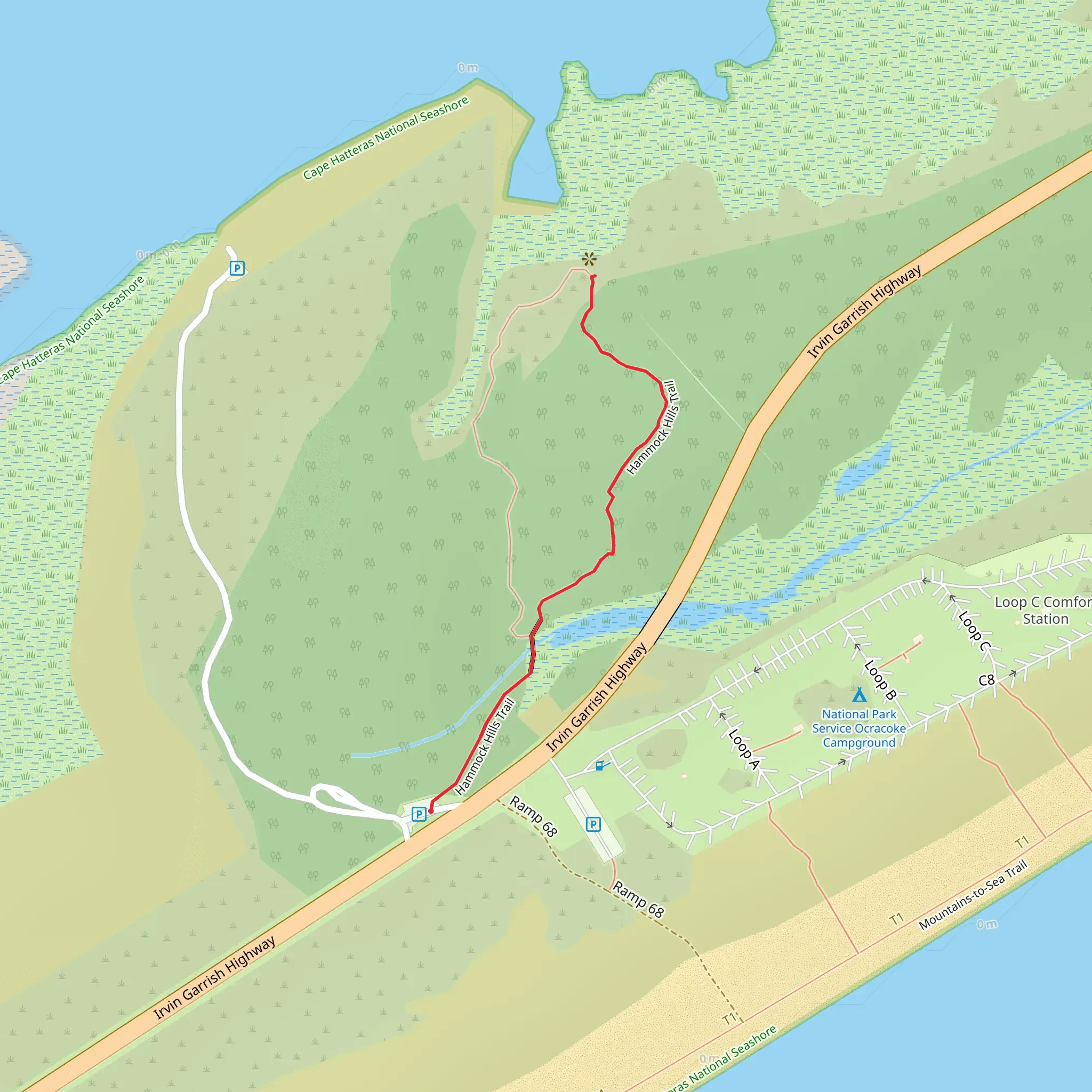 Hammock Hills Trail mobile static map