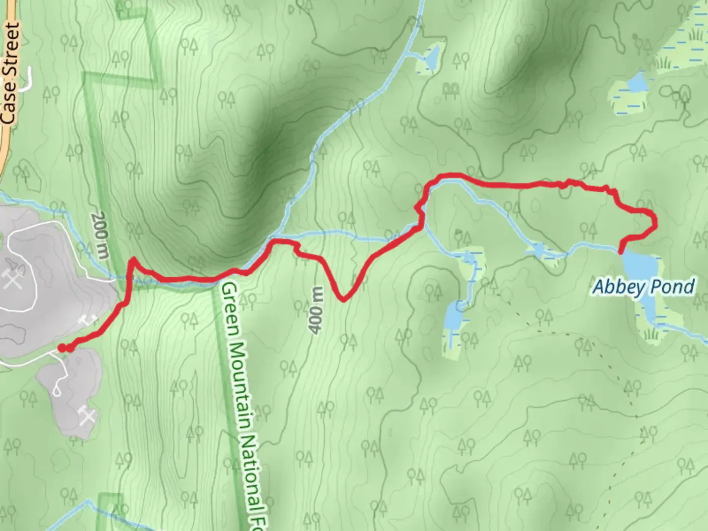 An image depicting the trail Abbey Pond Trail and its surrounding area.