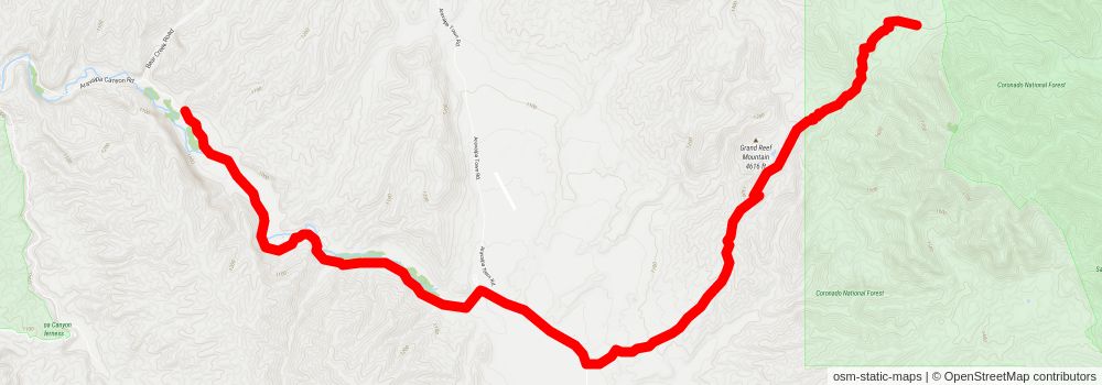Southwestern Horseshoe Trail stage 104 Map