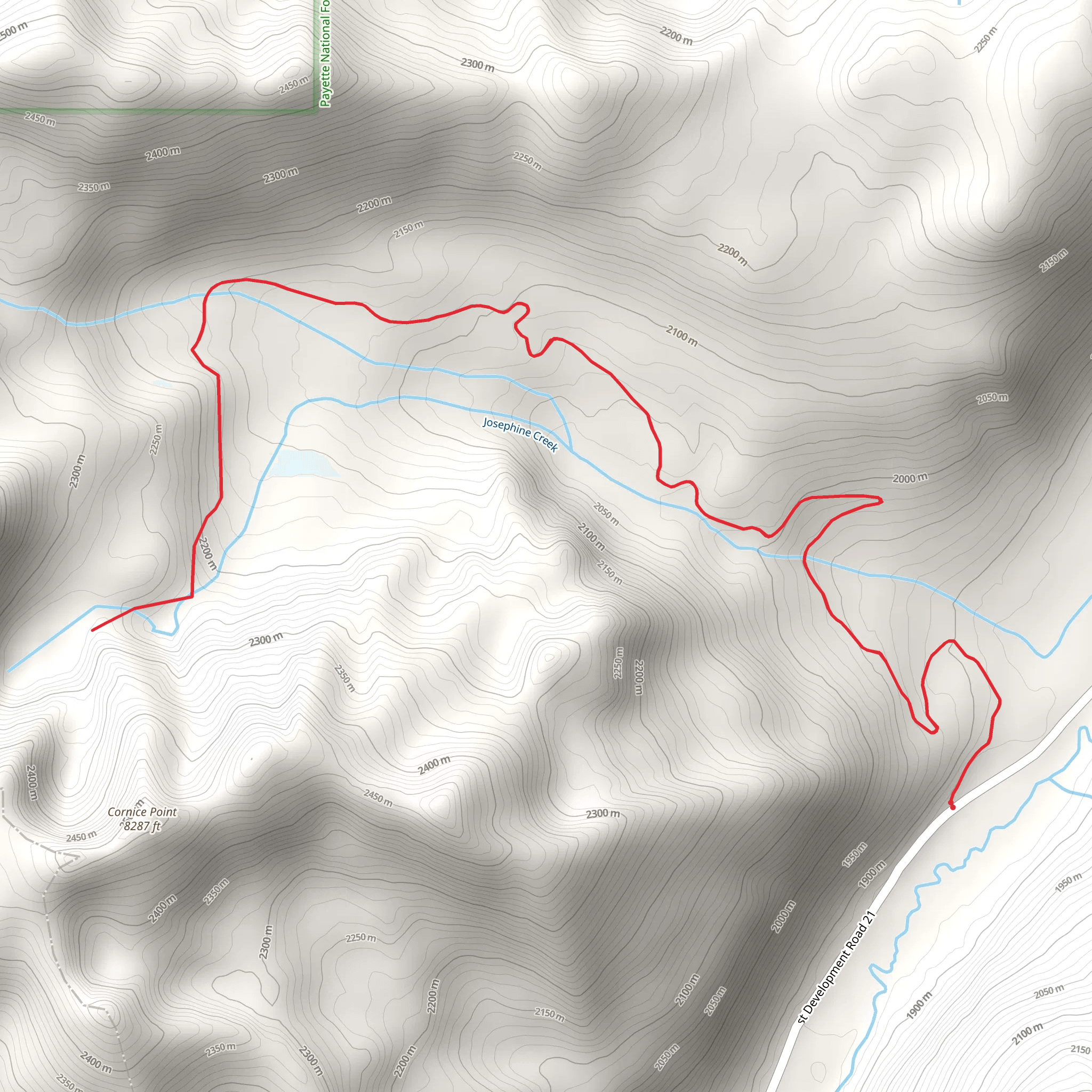 Josephine Creek mobile static map